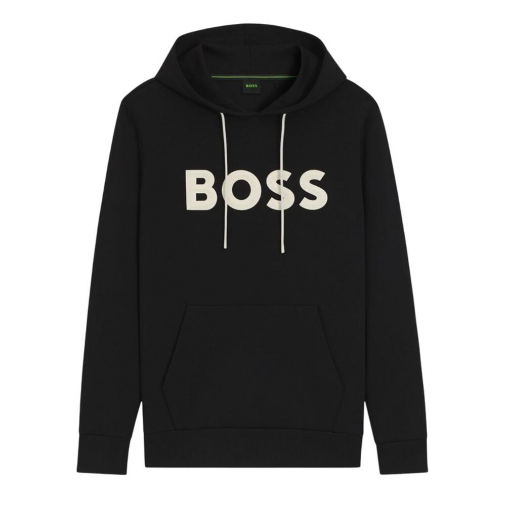 Hugo Mens Raised Logo Hoodie / Black